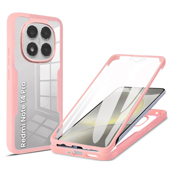 Θήκη για Xiaomi Redmi Note 14 Pro 5G, Shockproof, με μεμβράνη, ροζ