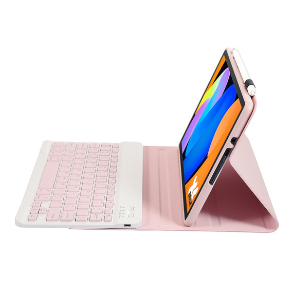 Θήκη πληκτρολογίου Bluetooth για Lenovo Idea Tab 11" 2025 TB336FU TB336ZU, ροζ
