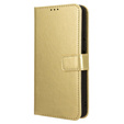 Θήκη με πτερύγιο για Xiaomi Redmi A3, Crazy Horse Wallet, χρυσή
