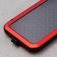 Love Mei Θήκη για iPhone 12, armored with glass, κόκκινη