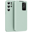 Αναδιπλούμενη θήκη για Samsung Galaxy S23 Ultra, Smart View Wallet, πράσινη