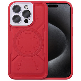 Θήκη για iPhone 15 Pro, ERBORD Armor Mag, κόκκινη