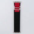 Λουράκι νάιλον για Apple Watch 1/2/3/4/5/6/7/8/SE/ULTRA 42/44/45/49mm, μαύρη / κόκκινη 