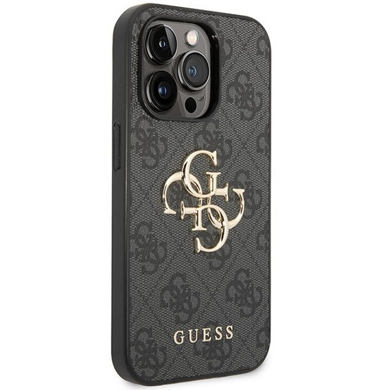 GUESS Θήκη για iPhone 15 Pro Max, 4G Big Metal Logo, γκρι