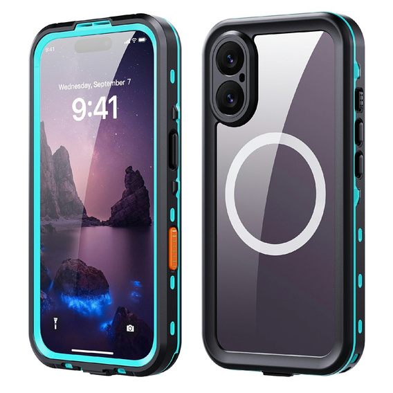 Θήκη για iPhone 17, αδιάβροχη IP68, SHELLBOX MagSafe, μπλε