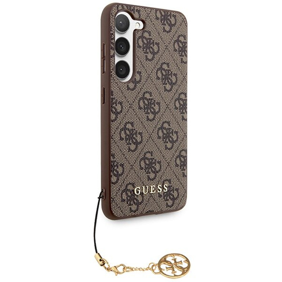 GUESS Θήκη για Samsung Galaxy A55, 4G Charms Collection Hardcase, καφέ