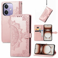 Θήκη με πτερύγιο για Oppo A40 / Oppo A40m, Mandala, ροζ rose gold