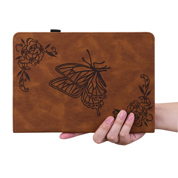 θήκη για το Lenovo Tab M11, Butterfly, καφέ