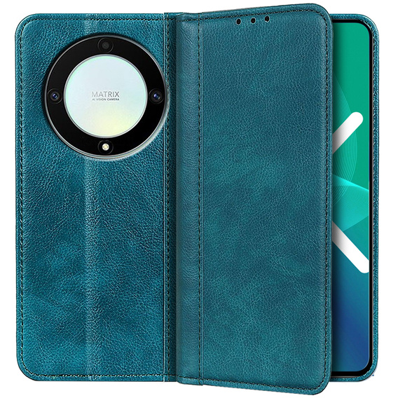 Θήκη για Honor Magic 5 Lite 5G, Wallet Litchi Leather, πράσινη