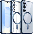 Θήκη για Samsung Galaxy S25, Electro MagSafe, σκούρο μπλε + Γυαλί για την οθόνη