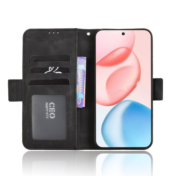 Θήκη με πτερύγιο για Honor 400 5G, Card Slot, μαύρη