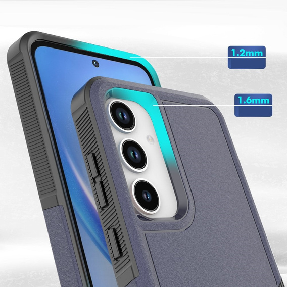 Θωρακισμένη θήκη για Samsung Galaxy A35 5G, Dual Shockproof, σκούρο μπλε