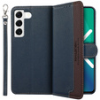 θήκη flip για το Samsung Galaxy S22+ Plus 5G, KHAZNEH RFID, μπλε