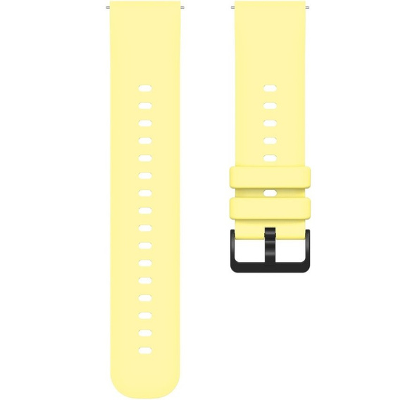 Pasek Silikonowy uniwersalny 22mm, Żółty