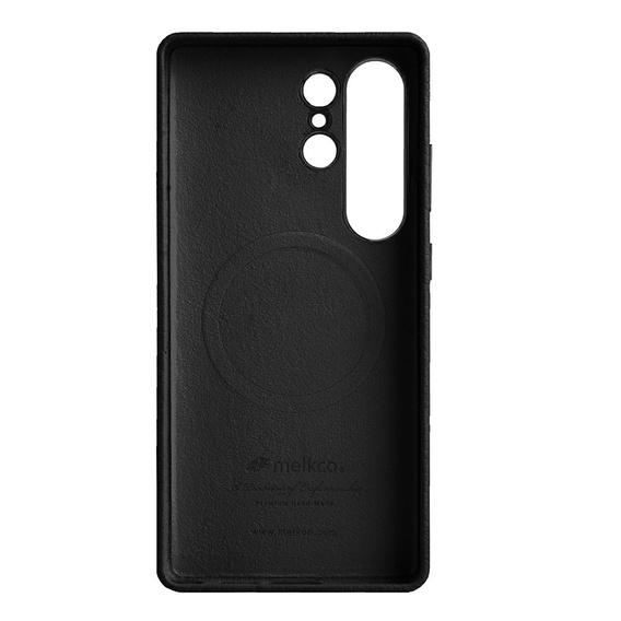 Θήκη MELKCO για Samsung Galaxy S25 Ultra, δερμάτινη, μαύρη