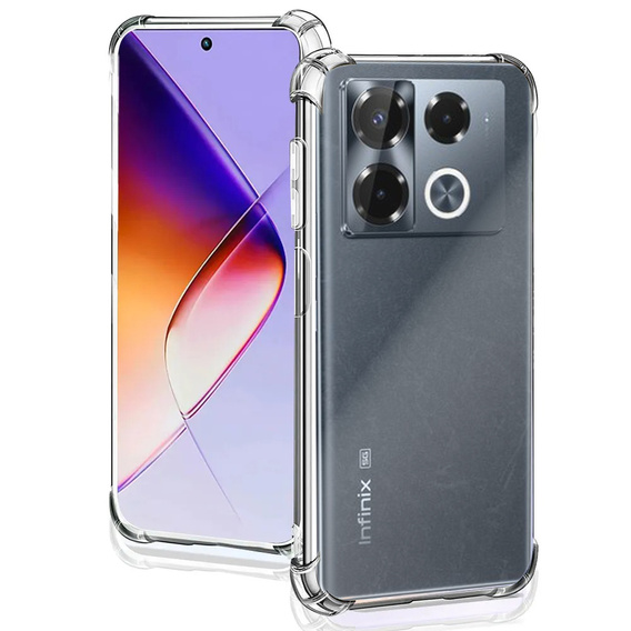 Θήκη για Infinix Note 40 Pro Plus, Dropproof, διαφανής