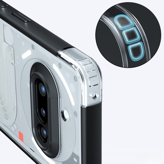 Θήκη για Nothing Phone 3A, Fusion Hybrid, διαφανής
