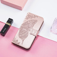 Θήκη με πτερύγιο για Samsung Galaxy S25 Edge, Butterfly, ροζ rose gold
