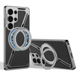 Θήκη για Samsung Galaxy S25 Ultra, δαχτυλίδι στήριξης GKK Kickstand, για MagSafe, μαύρη