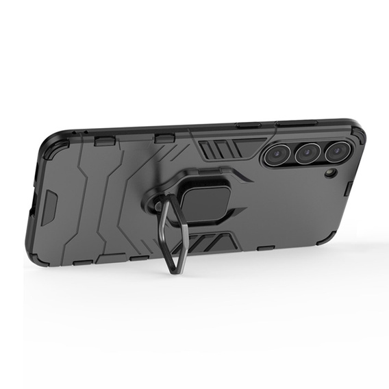Θήκη για Samsung Galaxy S23, Kickstand Ring, μαύρη