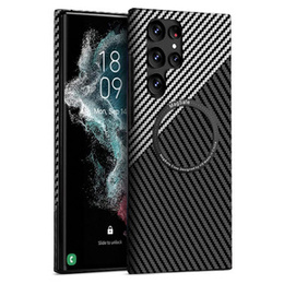 Θήκη για Samsung Galaxy S22 Ultra, Magsafe Slim Carbon, μαύρο / γκρι