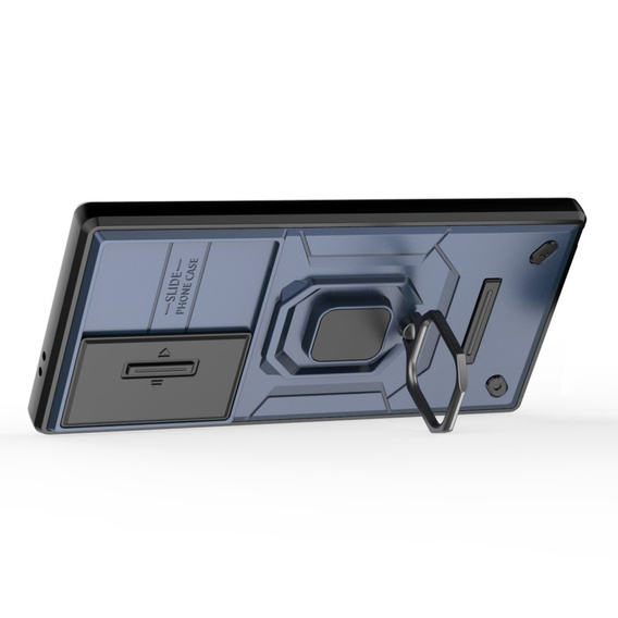 Θήκη για Samsung Galaxy S24 Ultra, KickStand Camera Lens, μπλε