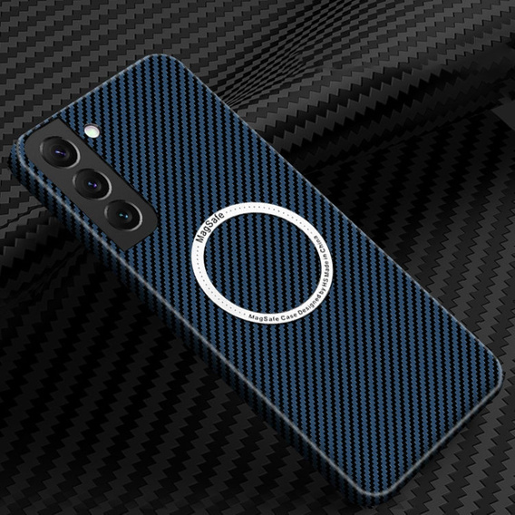 Θήκη για Samsung Galaxy S21, Magsafe Slim Carbon, μπλε