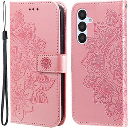 Θήκη με πτερύγιο για Samsung Galaxy A54 5G, Mandala Flower, ροζ rose gold