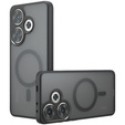 Θήκη για Xiaomi Redmi 13 4G, για MagSafe, ERBORD Μatt Case, μαύρη + Γυαλί οθόνης