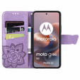 Θήκη με πτερύγιο για Motorola Moto G86 5G, Butterfly, μωβ