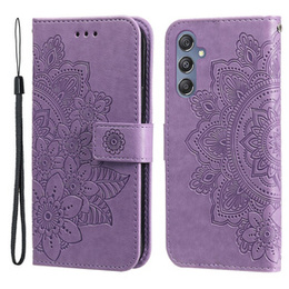 Θήκη με πτερύγιο για Samsung Galaxy M34 5G, Mandala Flower, μωβ