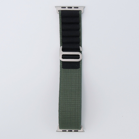 Λουράκι νάιλον για Apple Watch 1/2/3/4/5/6/7/8/SE/ULTRA 42/44/45/49mm, πράσινη / μαύρη 