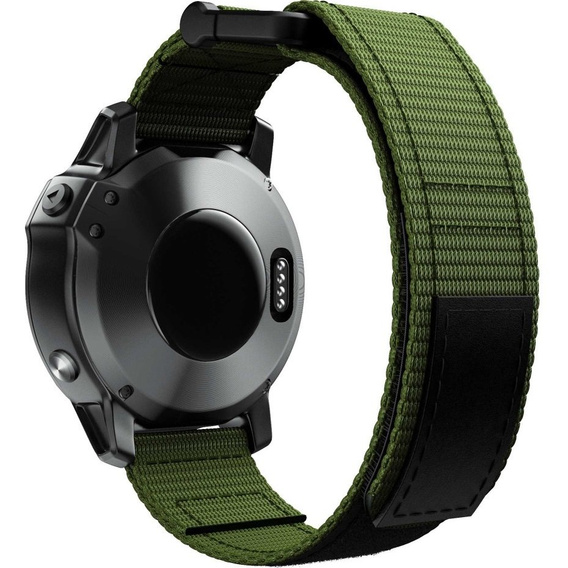 Pasek nylonowy do Garmin Fenix 7/Fenix 6 Pro/Forerunner 935/945/955 22mm, Green