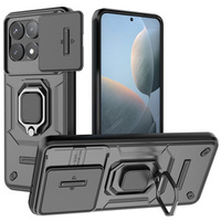 Θήκη για Xiaomi Poco F6 Pro, KickStand Camera Lens, μαύρη