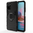 Θήκη για Xiaomi Redmi Note 10/10S, Kickstand Ring, μαύρη