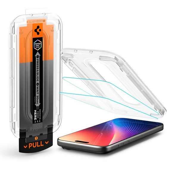 Σκληρό γυαλί Spigen για iPhone 17 Pro Max / 16 Pro Max , Glas.tR "EZ Fit Pro", Διαφανές