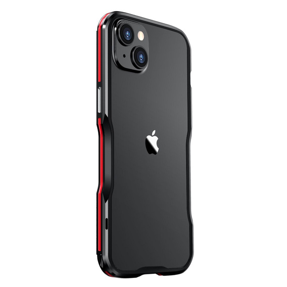Θήκη LUPHIE για iPhone 14, Armor Bumper, μαύρο / κόκκινο